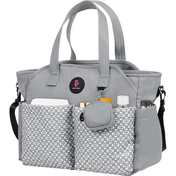 Large Diaper Tote Bag Baby Travel Shoulder Bag with Pockets for Mom Dad - Picture 1 of 7